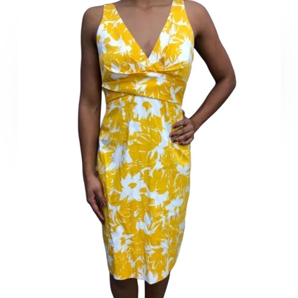 DONNA RICCO Dress Yellow White Floral Size 12